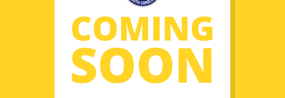 Hanging Banner Reading "Coming Soon" with PSC Logo