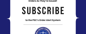 An announcement of the PSC Order Alert Program. 